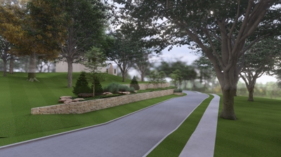 Tree Lined Street of The Bluffs Colleyville Photo